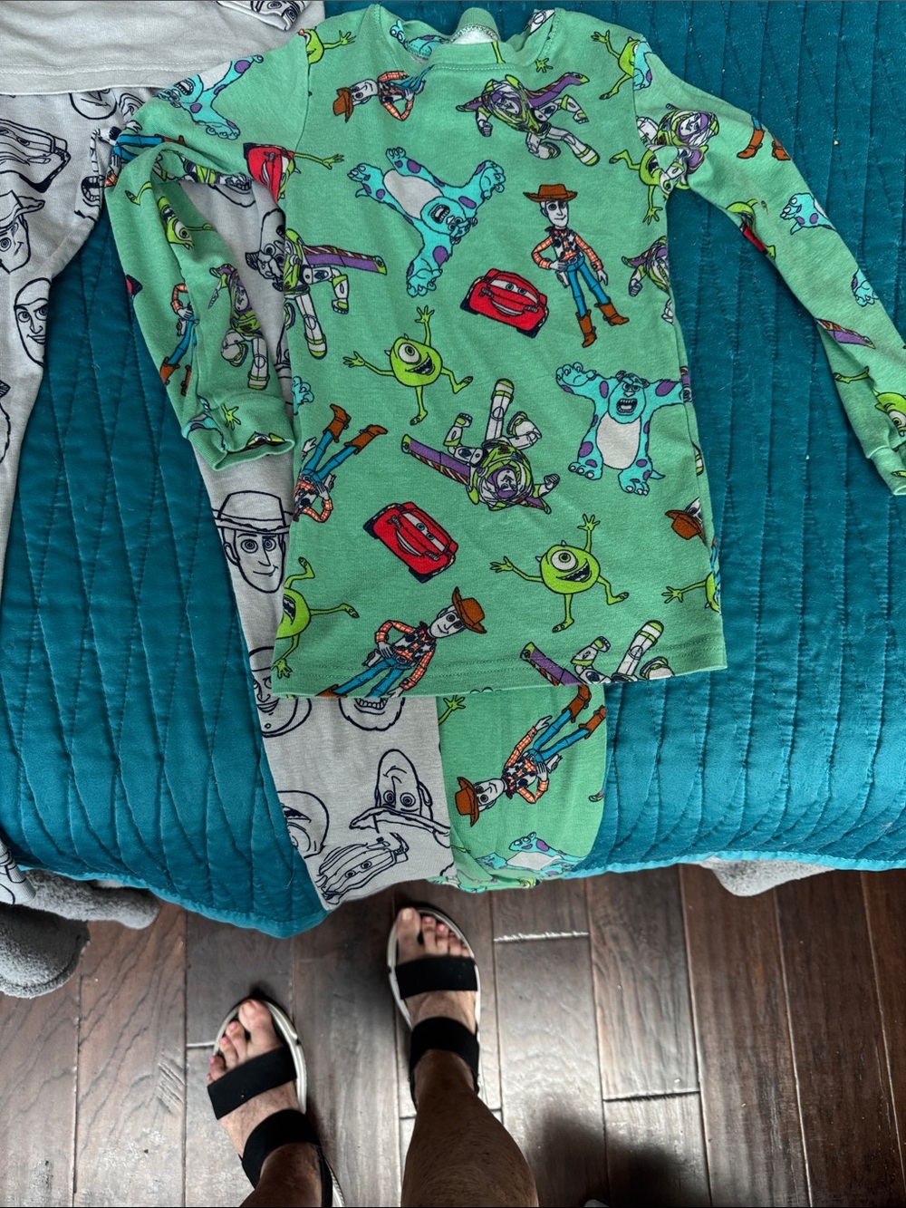 Disney Light Green Character Pajama Top - Kids